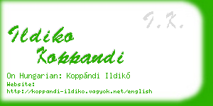 ildiko koppandi business card