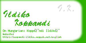 ildiko koppandi business card